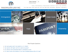 Tablet Screenshot of maxlawinc.com